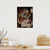 Krieger auf Skull von Yoshitoshi Poster (Küche)