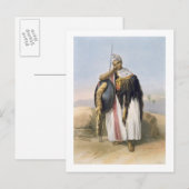 Krieger aus Amhara, Äthiopien, Illustration aus " Postkarte (Vorne/Hinten)