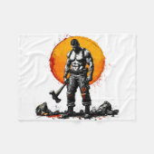 Krieger Barbar mittelalterliche Fantasie Fleece Bl (Vorderseite (Horizontal))