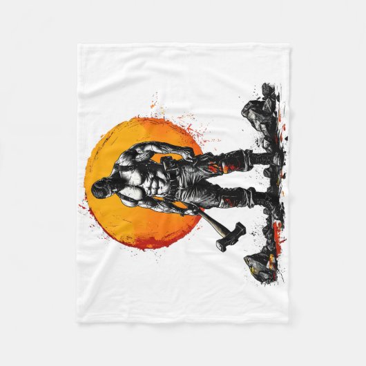 Krieger Barbar mittelalterliche Fantasie Fleece Bl (Vorderseite)