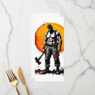 Krieger Barbar mittelalterliche Fantasie hummerFla Menükarte