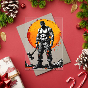 Krieger barbarische mittelalterliche Fantasie Humm Acryleinladungen