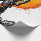 Krieger barbarische mittelalterliche Fantasie Humm Geschenkpapier (Ecke)