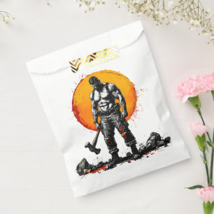 Krieger barbarische mittelalterliche Fantasie Humm Geschenktütchen