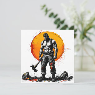 Krieger barbarische mittelalterliche Fantasie Humm Karte