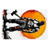 Krieger barbarische mittelalterliche Fantasie Humm Magnet (Horizontal)