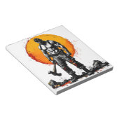 Krieger barbarische mittelalterliche Fantasie Humm Notizblock (angewinkelt)