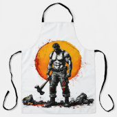 Krieger barbarische mittelalterliche Fantasie Humm Schürze (Vorderseite)