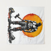 Krieger barbarische mittelalterliche Fantasie Humm Wandteppich (Vorderseite (Horizontal))