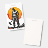 Krieger barbarischen mittelalterlichen Fantasie hu Ausweis (Vorder- & Rückseite)