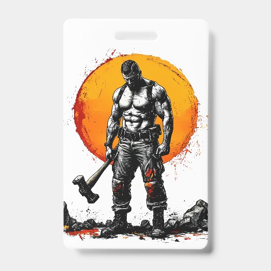 Krieger barbarischen mittelalterlichen Fantasie hu Ausweis (Vorderseite)