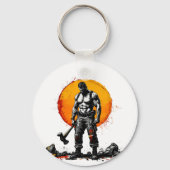 Krieger barbarischen mittelalterlichen Fantasie hu Schlüsselanhänger (Vorderseite)