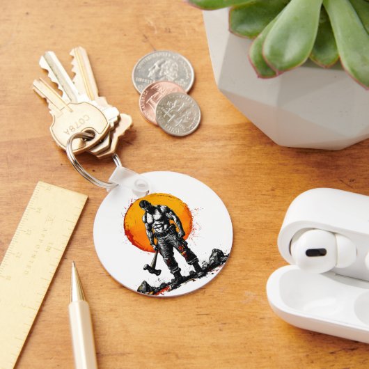 Krieger barbarischen mittelalterlichen Fantasie hu Schlüsselanhänger (Schreibtisch)