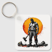 Krieger barbarischen mittelalterlichen Fantasie hu Schlüsselanhänger (Vorderseite)