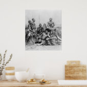 Krieger, Belgischer Kongo, 1894 Poster (Küche)