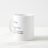 Krieger, Benutzerdefiniertes Krieger-Geschenk, Ano Kaffeetasse (Vorderseite Links)