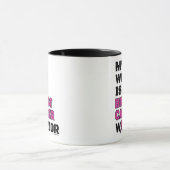 Krieger/Block/Ehefrau...Brustkrebs Tasse (Zentrum)