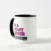 Krieger/Block/Ich bin...Brustkrebs Tasse (Vorderseite Links)