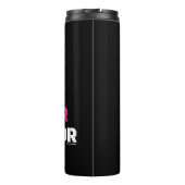 Krieger/Block/Ich bin...Brustkrebs Thermosbecher (Rückseite)