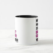 Krieger/Block/Mama...Brustkrebs Tasse (Zentrum)