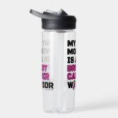 Krieger/Block/Mama...Brustkrebs Trinkflasche (Rechts)