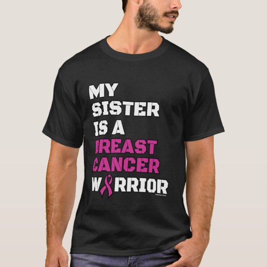 Krieger/Block/Schwester...Brustkrebs T-Shirt (Vorderseite)