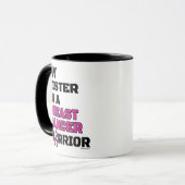 Krieger/Block/Schwester...Brustkrebs Tasse (Vorderseite Links)