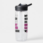 Krieger/Block/Schwester...Brustkrebs Trinkflasche (Links)
