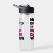 Krieger/Block/Tochter...Brustkrebs Trinkflasche (Rechts)