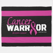 Krieger...Brustkrebs Fleecedecke (Vorderseite (Horizontal))