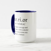 Krieger Definitions-Tasse Tasse (Vorderseite Links)