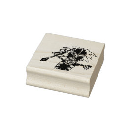 Krieger-Demon-Puppe Gummistempel