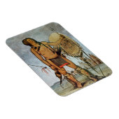 Krieger der Komanche mit Schild, Lanze und Bogen u Magnet (Rechte Seite)