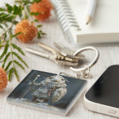 Krieger der mittelalterlichen Rüstungen Schlüsselanhänger (Vorderseite rechts)