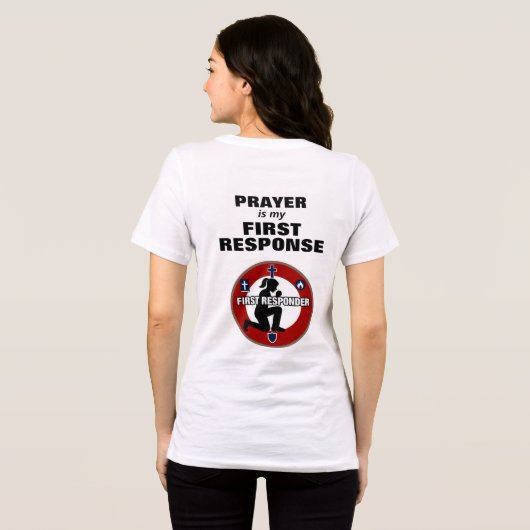 Krieger des Gebets, Ersthelfer Christlich Tri-Blend Shirt (Rückseite voll)