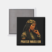 Krieger des Gebets schwarze Frau Camo christlicher Magnet (Vorderseite/Rückseite)