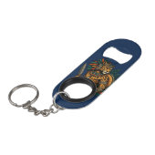 Krieger des Jaguar-Stammes Mini Flaschenöffner (Vorderseite Schrägansicht)