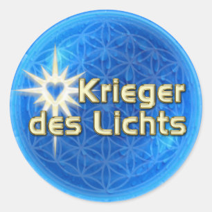 KRIEGER DES LICHTS Blume des Lebens Runder Aufkleber