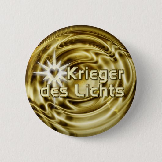Krieger des Lichts | Goldene Wellen Button (Vorderseite)