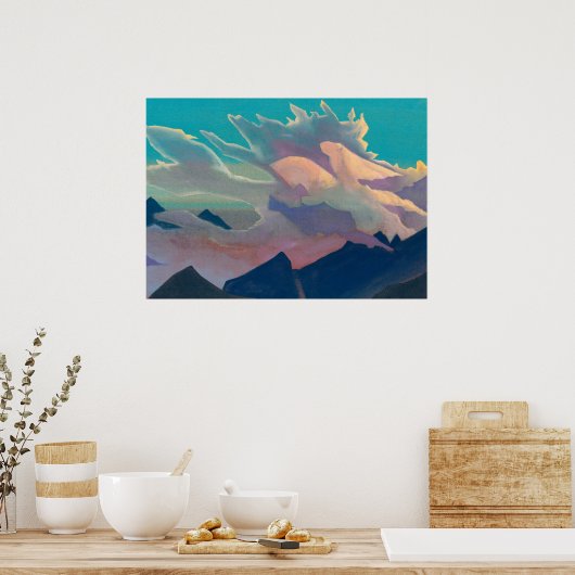 Krieger des Lichts von Nicholas Roerich Poster (Küche)