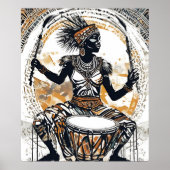 Krieger des Rhythmus - Stammestrommel Königin in B Poster (Vorne)