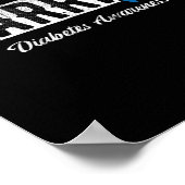 Krieger Diabetes-Bewusstsein Poster (Ecke)