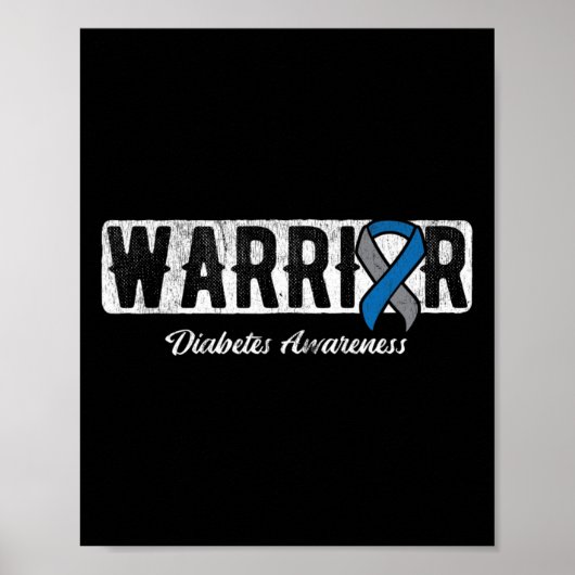 Krieger Diabetes-Bewusstsein Poster (Vorne)