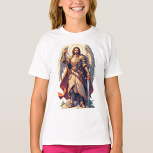 Krieger-Erzengel-Michael-Mädchen-T-Shirt T-Shirt