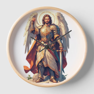 Krieger-Erzengel-Michael-Wanduhr Uhr