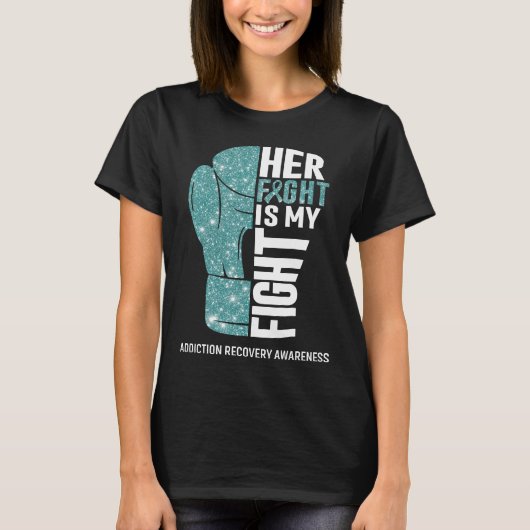 Krieger für die Erholung des Boxhandschuhs T-Shirt (Vorderseite)