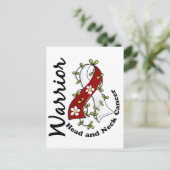 Krieger für Kopf- und Nackenkrebs 15 Postkarte (Stehend Vorderseite)