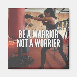 Krieger gegen Erwachsener - Frauen-Workout-Motivie Magnet