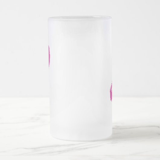 Krieger/gerissenes Band...Brustkrebs Mattglas Bierglas (Mittel)