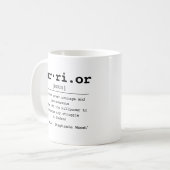 Krieger, Geschenk des Krebskampfs, Anonyme Alkohol Kaffeetasse (Vorderseite Links)